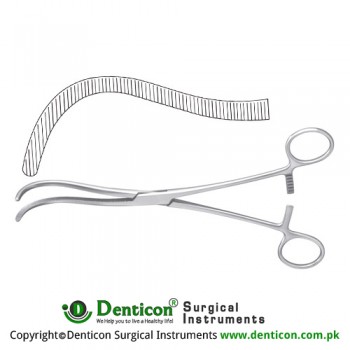 Guyon Kidney Pedicle Clamp Curved Stainless Steel, 19.5 cm - 7 3/4"
